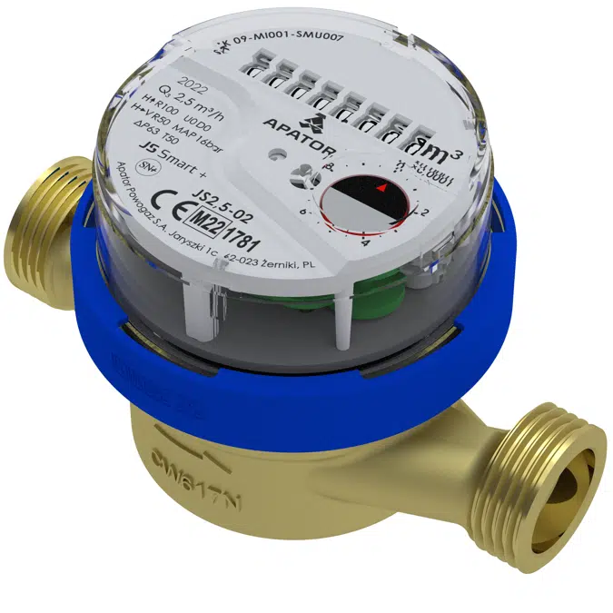 JS 2,5-02 SMART+ Vane-Wheel Single-Jet Dry Water Meter