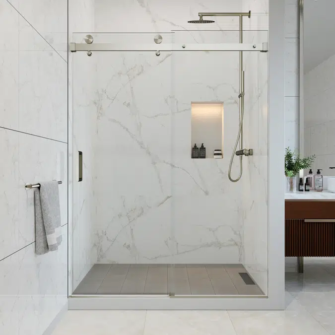 Vitra-100 Frameless Single Sliding Shower Door