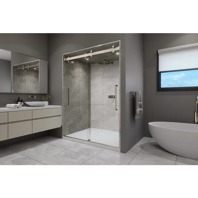 Monaco Frameless Dual Sliding Shower Door
