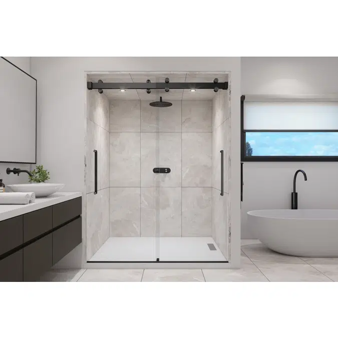 Monaco Frameless Dual Sliding Shower Door