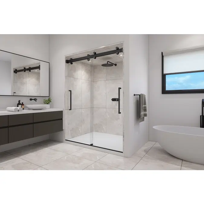 Monaco Frameless Dual Sliding Shower Door