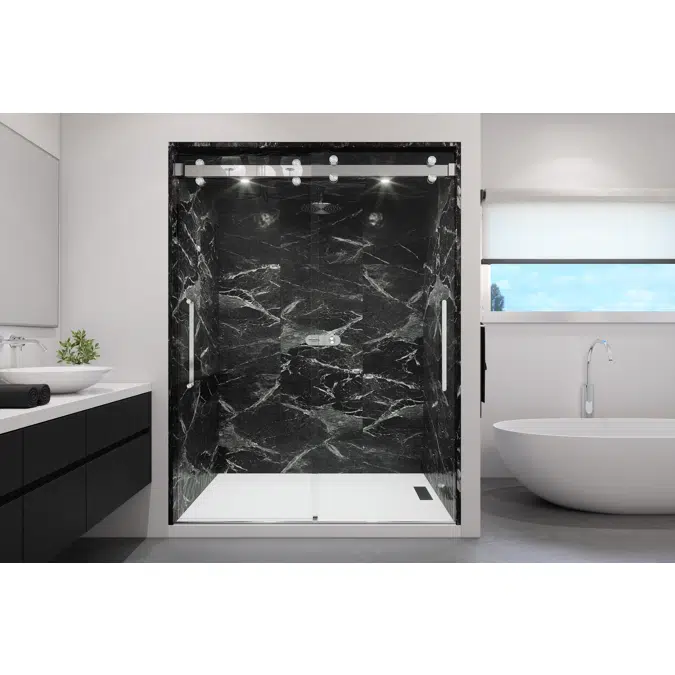 Monaco Frameless Dual Sliding Shower Door