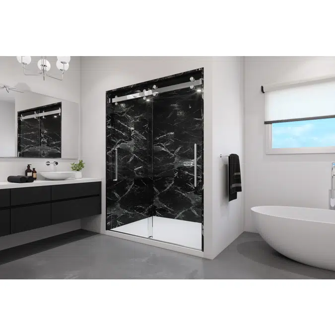 Monaco Frameless Dual Sliding Shower Door