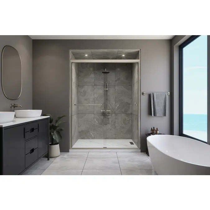 Traditional Dual Sliding Shower Door