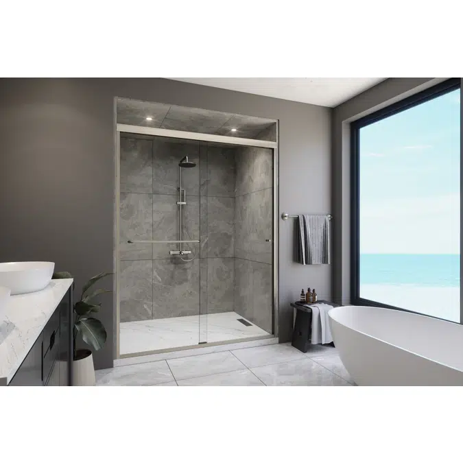 Traditional Dual Sliding Shower Door