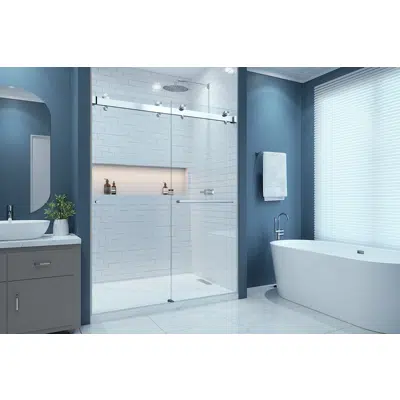Image for Vitra-200x Frameless Dual Sliding Shower Door