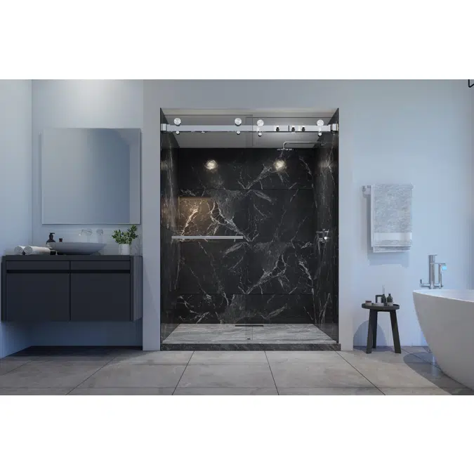 Vitra-200x Frameless Dual Sliding Shower Door