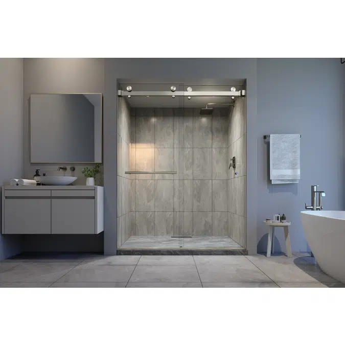 Vitra-200x Frameless Dual Sliding Shower Door