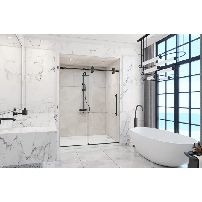 Montage Frameless Single Sliding Shower Door