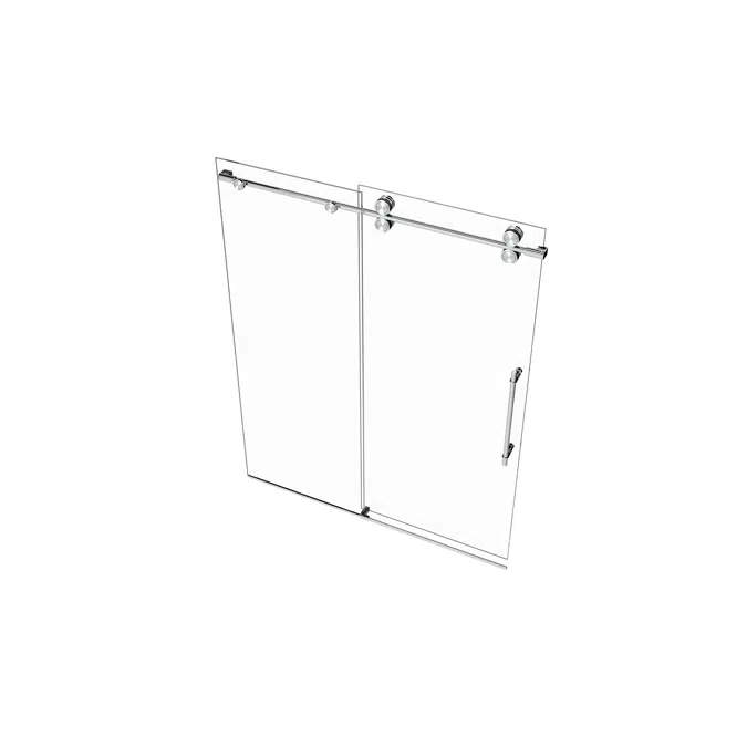 Montage Frameless Single Sliding Shower Door