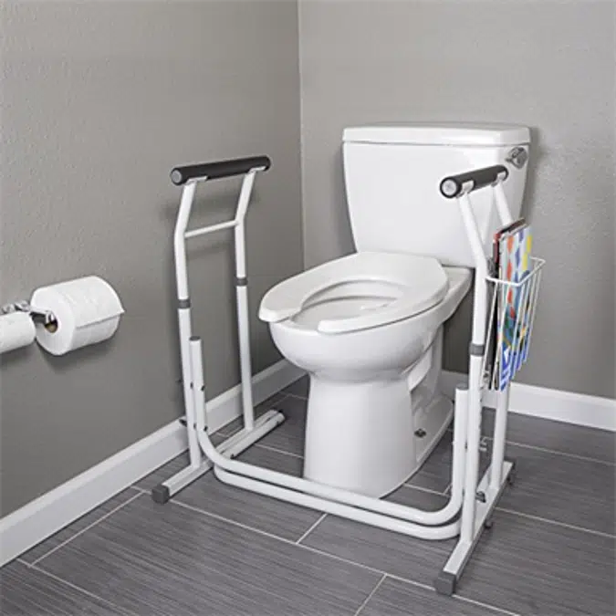 Vaunn Medical Bathroom Adjustable Height Toilet Rail Grab Bar