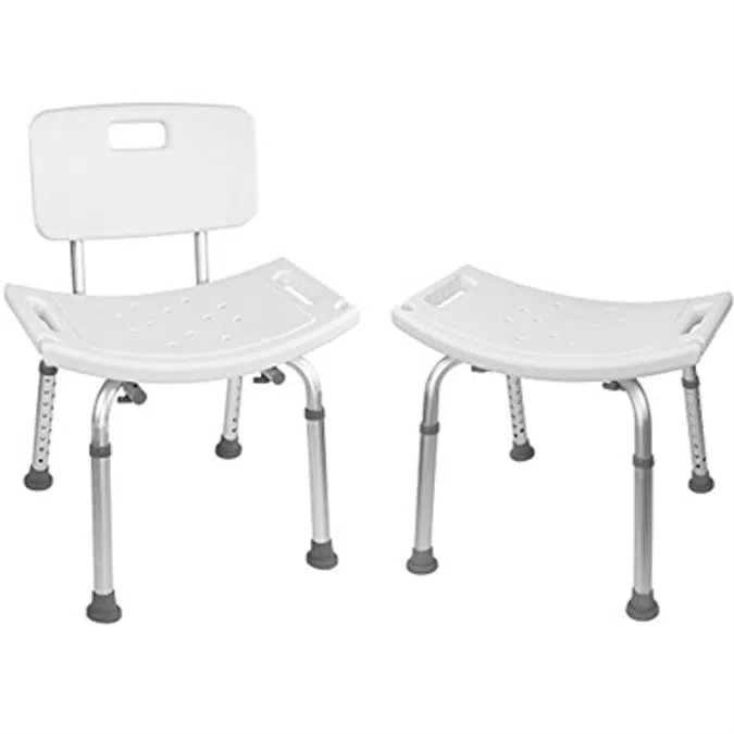 Vaunn Medical Shower Chair Seat Bench with Removable Back