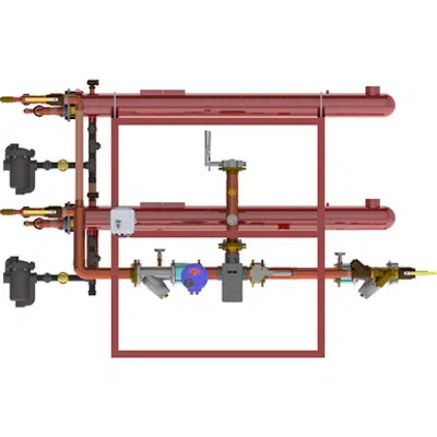 Image for Digital-Flo® Steam/Water Shell and Double-Wall Tube Heat Exchanger, Pre-Piped Parallel Assembly with the Brain®, Model DF665DWP80