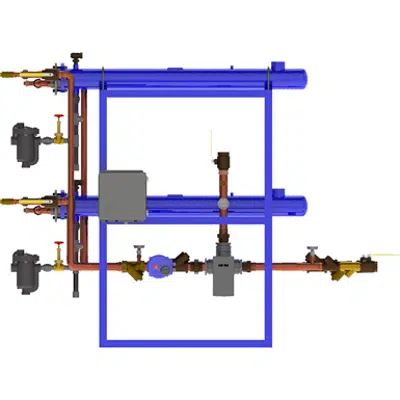 Image for Digital-Flo® Steam/Water Shell and Tube Heat Exchanger, Pre-Piped Parallel Assembly with the Brain® and Sage™, Model DF535P50BS