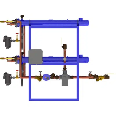 Obrázek pro Digital-Flo® Steam/Water Shell and Tube Heat Exchanger, Pre-Piped Parallel Assembly with the Brain® and Sage™, Model DF535P50BS