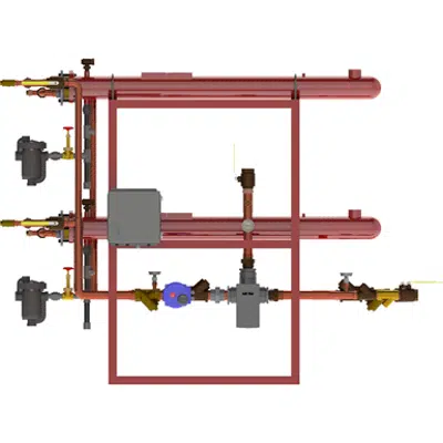 Image for Digital-Flo® Steam/Water Shell and Double-Wall Tube Heat Exchanger, Pre-Piped Parallel Assembly with the Brain® and Sage™, Model DF535DWP50BS