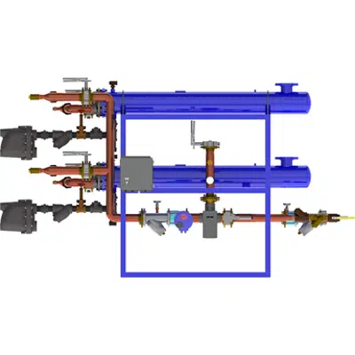 изображение для Digital-Flo® Steam/Water Shell and Tube Heat Exchanger, Pre-Piped Parallel Assembly with the Brain® and Sage™, Model DF8120P80BS