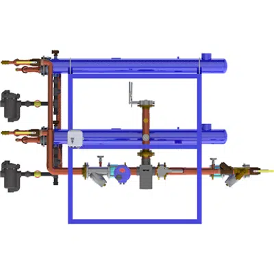 Image for Digital-Flo® Steam/Water Shell and Tube Heat Exchanger, Pre-Piped Parallel Assembly with the Brain®, Model DF665P80