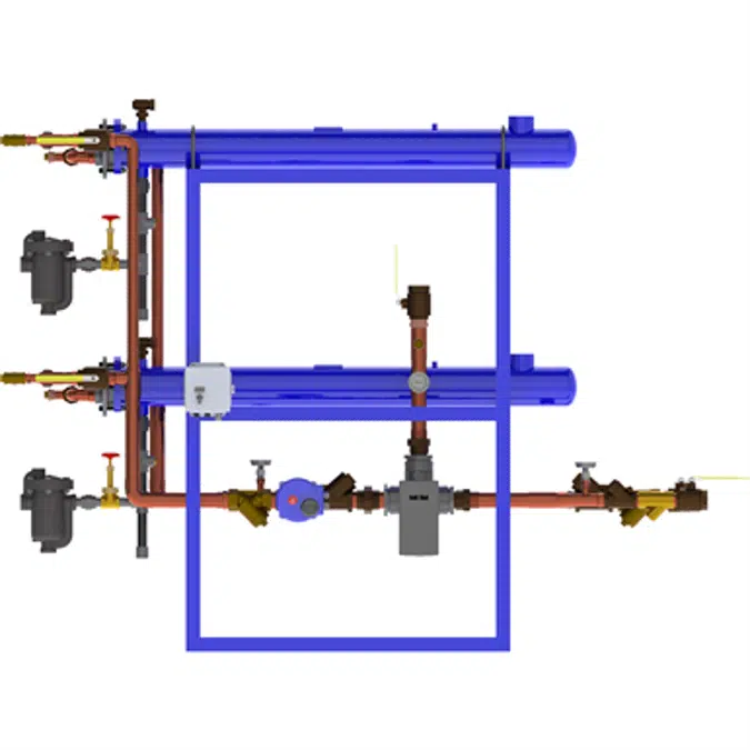 Digital-Flo® Steam/Water Shell and Tube Heat Exchanger, Pre-Piped Parallel Assembly with the Brain®, Model DF535P50