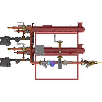 billede til Digital-Flo® Steam/Water Shell and Double-Wall Tube Heat Exchanger, Pre-Piped Parallel Assembly with the Brain® and Sage™, Model DF8120DWP80BS