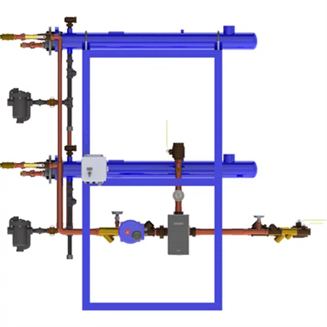 Digital-Flo® Steam/Water Shell and Tube Heat Exchanger, Pre-Piped Parallel Assembly with the Brain®, Model DF415P40