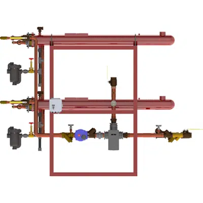 Image for Digital-Flo® Steam/Water Shell and Double-Wall Tube Heat Exchanger, Pre-Piped Parallel Assembly with the Brain®, Model DF535DWP50