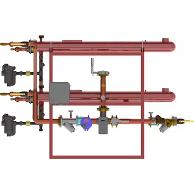 Image for Digital-Flo® Steam/Water Shell and Double-Wall Tube Heat Exchanger, Pre-Piped Parallel Assembly with the Brain® and Sage™, Model DF665DWP80BS