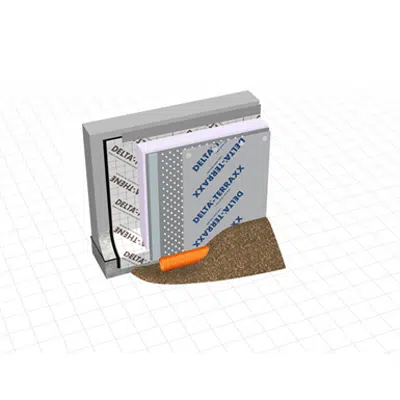 billede til External basement wall in concrete construction with DELTA®-THENE (U-value: 0.325 W / m² • K)