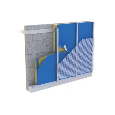Image for Façade with extended metal cladding and DELTA®-FASSADE COLOR PLUS (U-value = up to 0.213 W / m² • K)