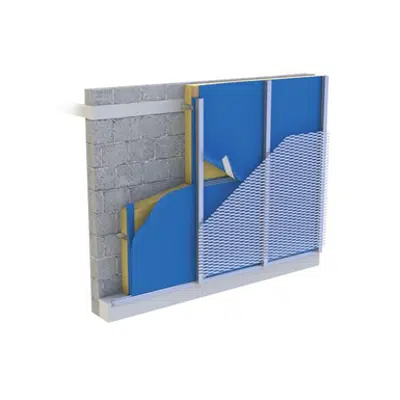 bilde for Façade with extended metal cladding and DELTA®-FASSADE COLOR PLUS (U-value = up to 0.213 W / m² • K)