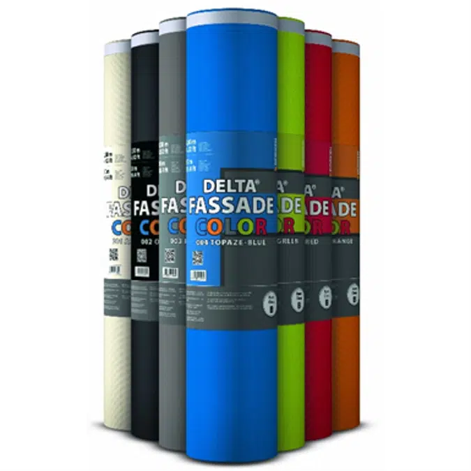 DELTA®-FASSADE COLOR PLUS - Fassadenbahn für Bekleidungen mit offenen Fugen 0,6 mm