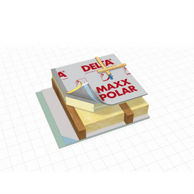 Steildach mit Aufdachdämmplatte DELTA®-MAXX POLAR AL (U-Wert = 0.127 W/m²•K)