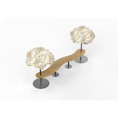 Obrázek pro Leaf Lamp Metal Tree Seamless Table Convex 45deg