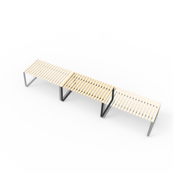 BIM objects - Free download! IOU Bench Straight | BIMobject