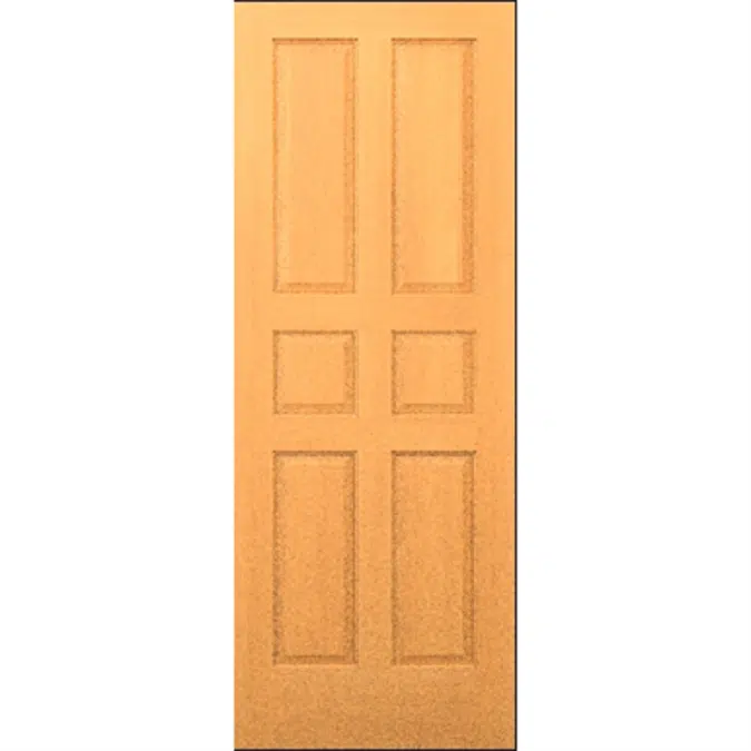 6-Panel Wood Door - Interior Commercial / Residential with Fire Options - K5600