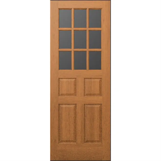 Wood French Door 9-Lite 4-Panel - Interior Commercial / Residential with Fire Options - K6510