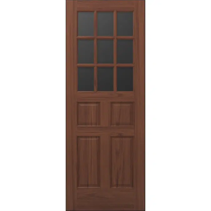 Wood French Door 9-Lite 4-Panel - Interior Commercial / Residential with Fire Options - K6510