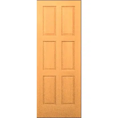 afbeelding voor 6-Panel Wood Door - Interior Commercial / Residential with Fire Options - K5660