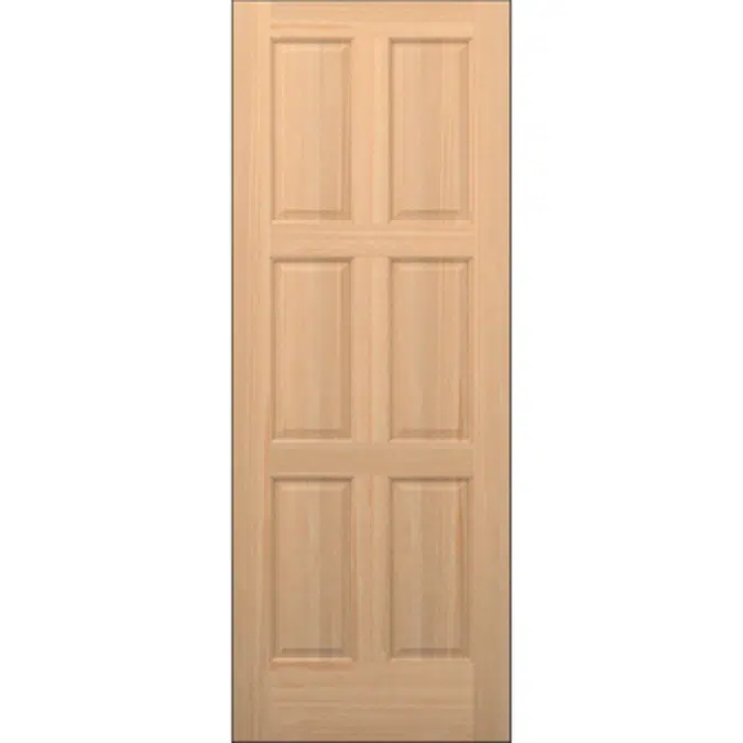 6-Panel Wood Door - Interior Commercial / Residential with Fire Options - K5660