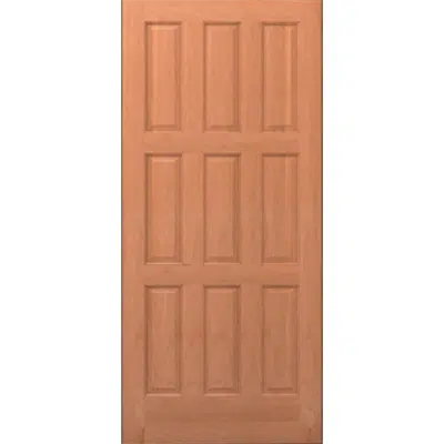 9-Panel Wood Door - Interior  Commercial / Residential with Fire Options - K3090 için görüntü