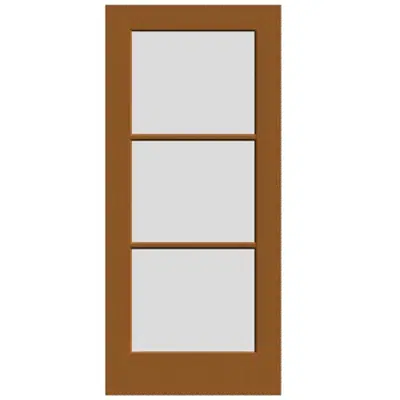 afbeelding voor 3-Lite Wood French Door - Interior Commercial / Residential with Fire Options - K6030