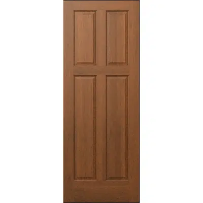 4-Panel Wood Door - Interior Commercial / Residential with Fire Options - K5410 이미지