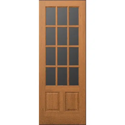 afbeelding voor Wood French Door 12-Lite 2-Panel - Interior  Commercial / Residential with Fire Options - K3800