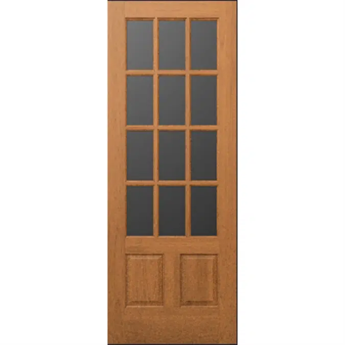 Wood French Door 12-Lite 2-Panel - Interior  Commercial / Residential with Fire Options - K3800