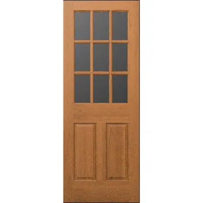 Wood French Door 9-Lite-2 Panel - Interior Commercial / Residential with Fire Options - K3750 için görüntü