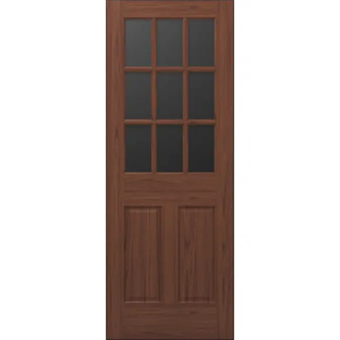 Wood French Door 9-Lite-2 Panel - Interior Commercial / Residential with Fire Options - K3750