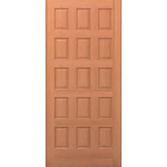 15-Panel Wood Door - Interior Commercial / Residential with Fire Options - K5930