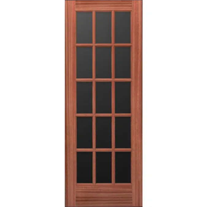 15-Lite Wood French Door - Interior  Commercial / Residential with Fire Options - K6080