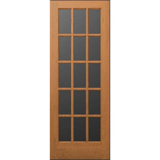 15-Lite Wood French Door - Interior  Commercial / Residential with Fire Options - K6080