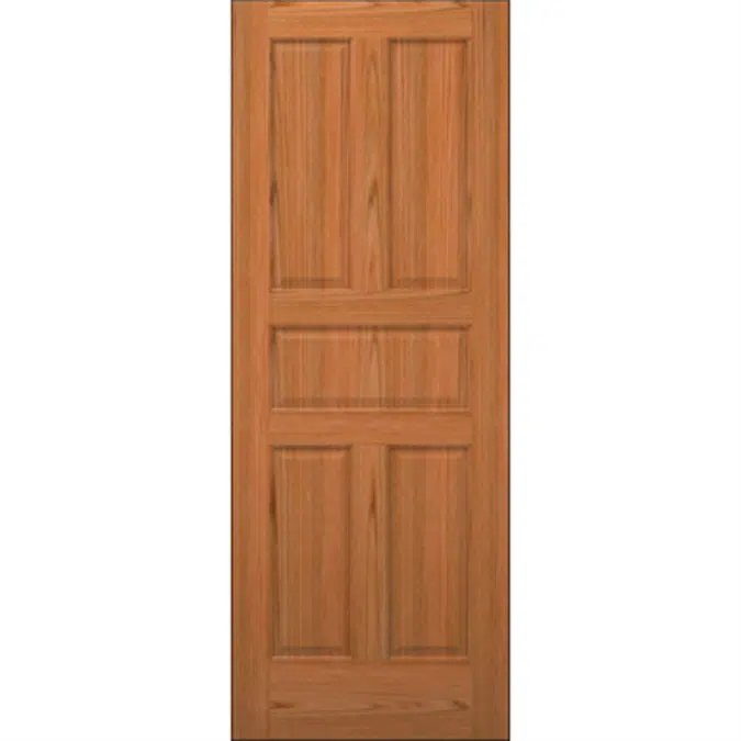 5 Panel Wood Door  - Interior Commercial / Residential with Fire Options - K5500